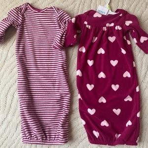 NWT 3 month Carter’s fleece sleeper gowns